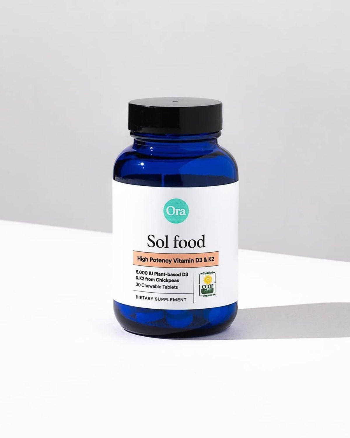 supplement productsOra Organic Vitamin D3 5000IU + K2 - Vegan Vitamin D from Lichen and K2 from Chickpeas for Bone Health, Immune Support, & Mood, Maximum Absorption - 1 Month Supply, 30 Chewable Tablets (Pack of 2) - JerryCherryUSA
