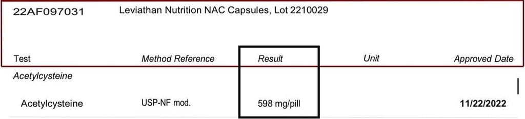 Leviathan Nutrition NAC Supplement N-Acetyl Cysteine for Lung, Liver, Immune Support - Potent Antioxidant Support to Boost Glutathione Levels 600mg, 120 Capsules