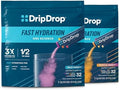 DripDrop Hydration Bold Tropical Variety Bundle Electrolyte Packets, 64 Ct | Watermelon, Berry, Lemon, Orange, Mango, Açaí, Passion Fruit & Piña Colada; Single Serve Powder Drink Mix; 3X Electrolytes