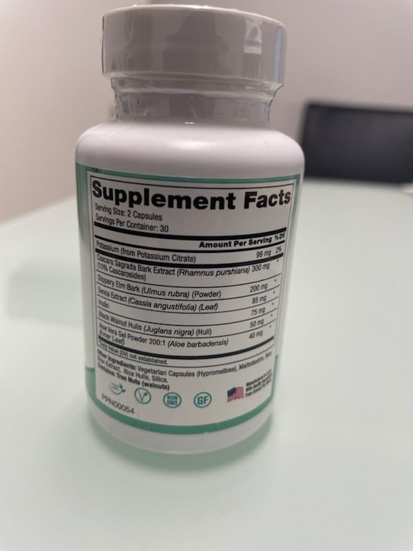 Peak Pure & Natural Colon Support - Colon Cleanse and Detox Supplement for Digestive Health - Gut Health Support with Inulin and Senna Leaf Extracts - with Fiber, Prebiotics, and Probiotics - 1 Pack