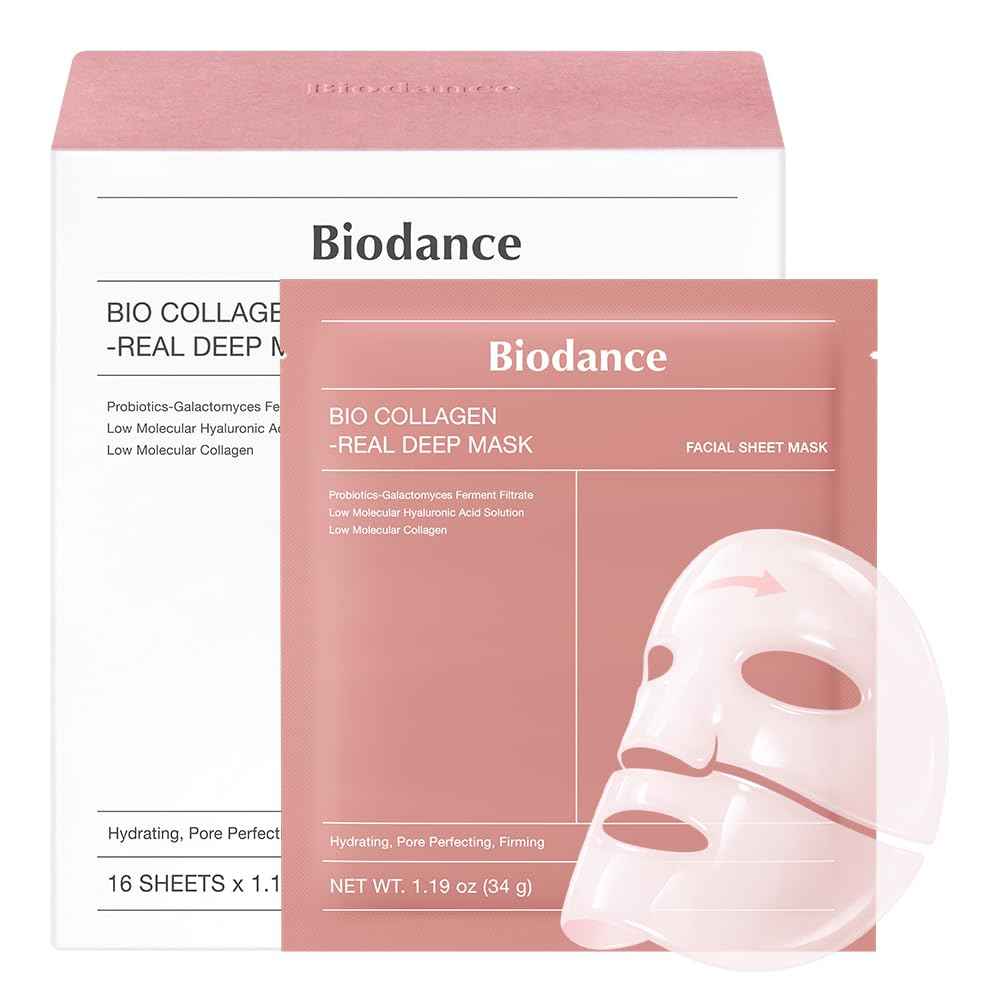 BIODANCE Bio-Collagen Real Deep Mask, Hydrating Overnight Hydrogel Face Mask, Pore Minimizing, Plumping, Elasticity Improvement, Korean Skin Care,