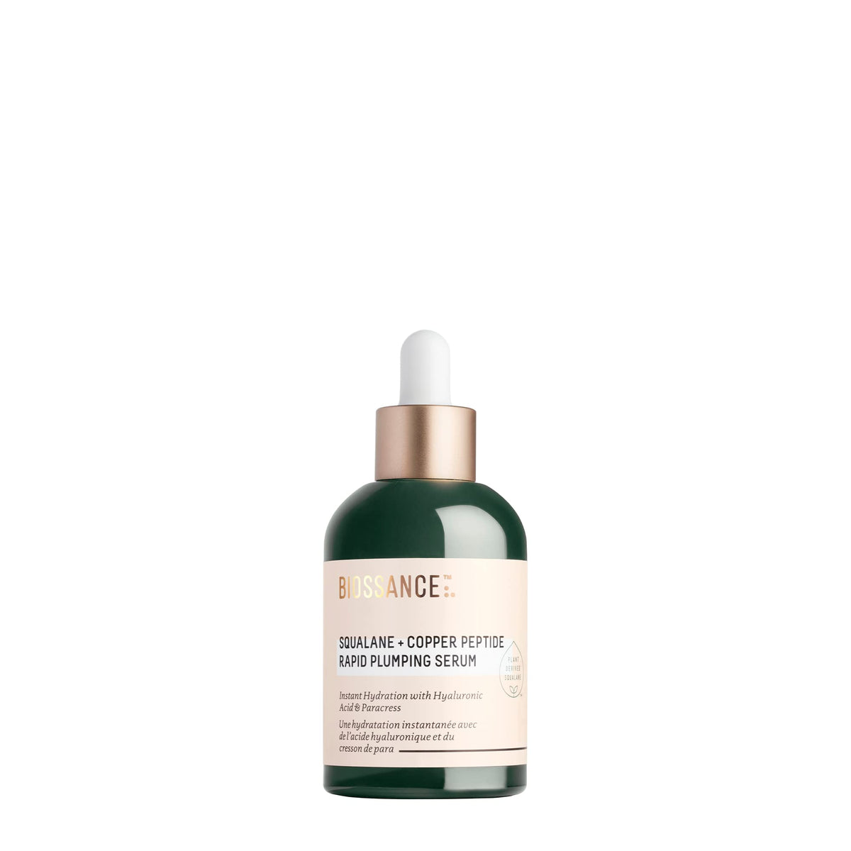 supplement products​Biossance Squalane + Copper Peptide Rapid Plumping Serum - Face Serum for All Skin Types - Visibly Plumping + Firming Skin, Fine Lines + Wrinkles, JerryCherryUSA
