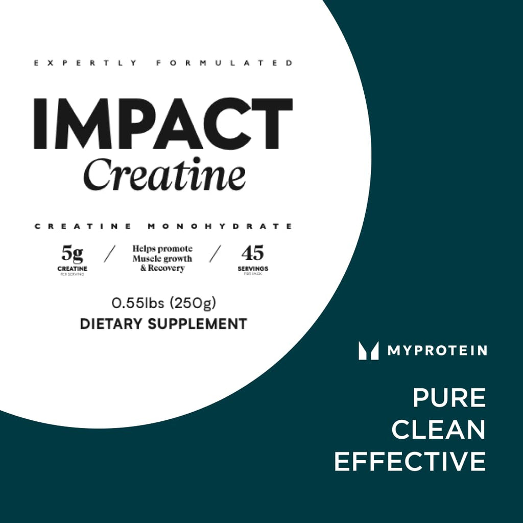Myprotein Creatine Monohydrate Powder, 100 Servings (1.1lbs), Pure Unflavored Creatine Powder, Post/Pre Workout Supplement for All Sports & Exercises