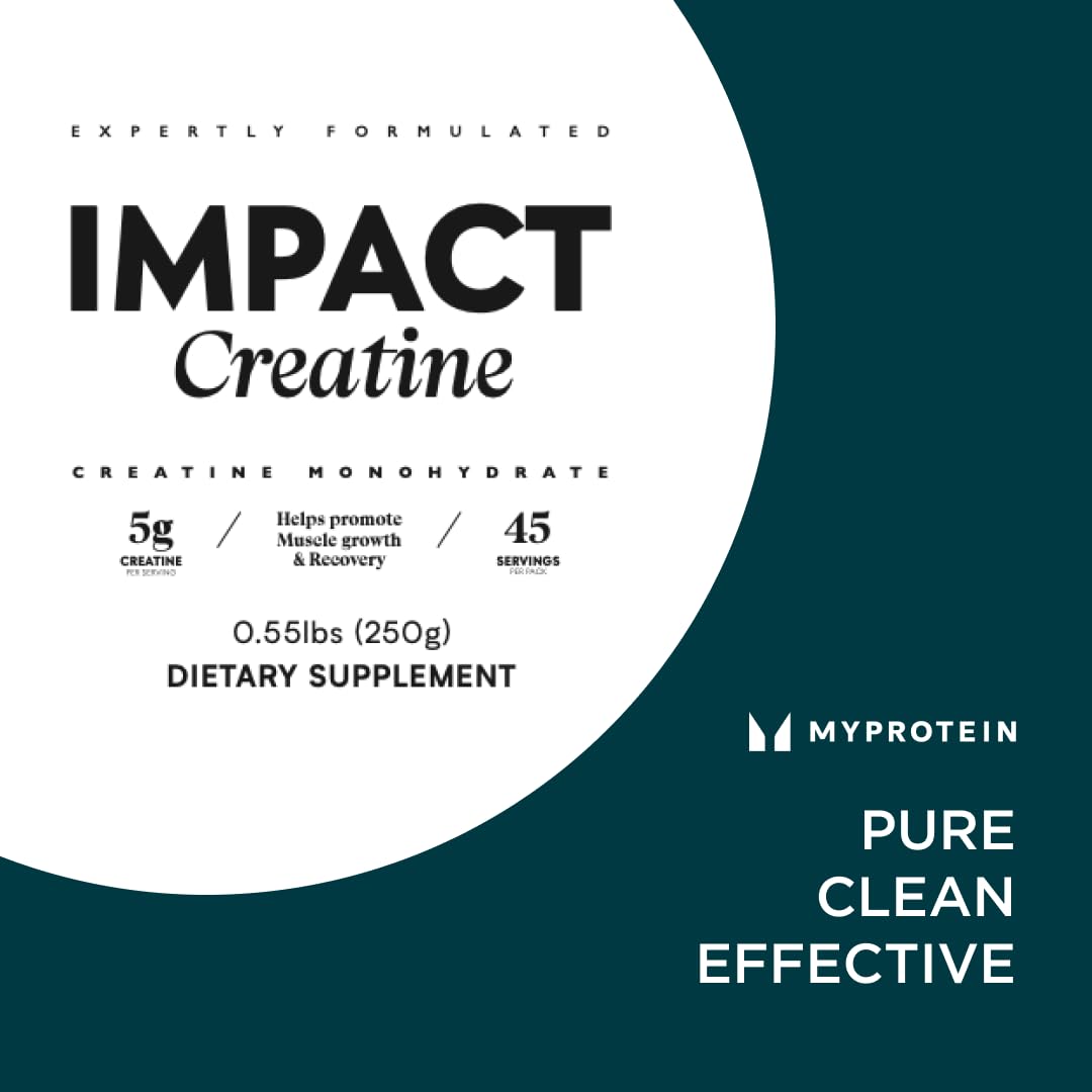 Myprotein Creatine Monohydrate Powder, 100 Servings (1.1lbs), Pure Unflavored Creatine Powder, Post/Pre Workout Supplement for All Sports & Exercises