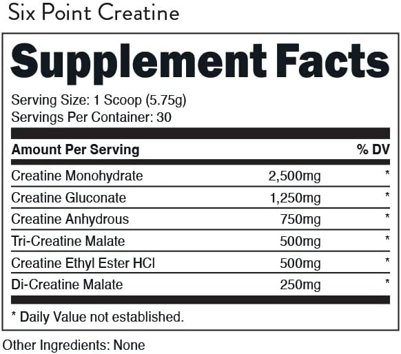 Bucked Up Six Point Creatine™ Six Types of Creatine - for Men and Women