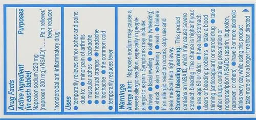 Aleve Tablets with Naproxen Sodium, 220mg (NSAID) Pain Reliever/Fever Reducer, 24 Count, Blue AleveBuy Supplements Australia