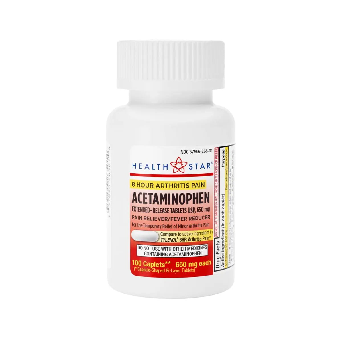 GeriCare Acetaminophen Extended-Release Arthritis 650mg Caplets, Pain Reliever, Arthritis Symptoms, Fever Reduction, 100 Count (Pack of 1) GeriCareBuy Supplements Australia