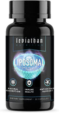 Leviathan Nutrition Liposomal Glutathione Capsules, 30 Count, Maximal Absorption, Immune Health, Antioxidant Support