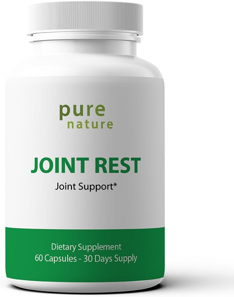 PureNature Joint Rest - Joint Support Supplement with Glucosamine, Chondroitin, Boswellia, MSM, Turmeric, Bromelain, – 60 Capsules