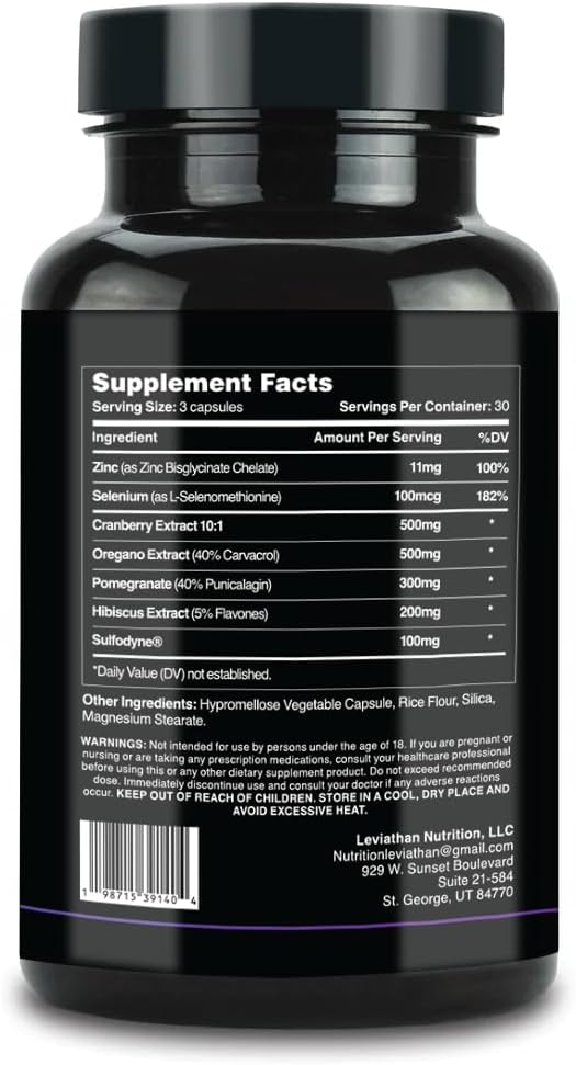 Leviathan Prostate Support | Prostate & Bladder - with Cranberry, Oregano, Pomegranate, Hibiscus