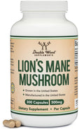 Organic Lions Mane Mushroom Capsules (120 Count), for Focus Support and Immune Health, Third Party Tested and Grown in The USA - by Double Wood