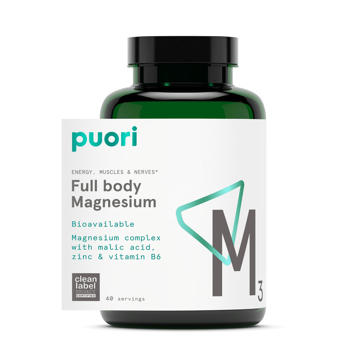 supplement products​Puori Magnesium Complex Supplement - High Absorption Magnesium Taurinate & Gluconate, Zinc, Vitamin B6 & Malic Acid for Sleep Support, Immune & Bone Health & Muscle Recovery - 120 Vegan Capsules - JerryCherryUSA