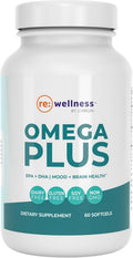 Reignite Wellness by JJ Virgin | Omega Plus | High-Dose Fish Oil Supplement | Supports Cardiovascular System & Joints | EPA & DHA Promotes Memory, Focus & Healthy Response to Stress | 60 Softgels