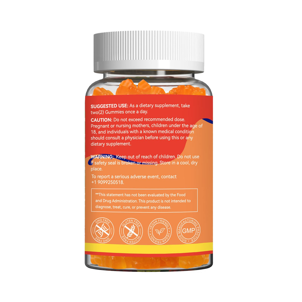 Omega 3 Gummies Supplement 1000mg, High Absorption DHA & EPA, Heart, Brain & Joint Support, Extra Strength Fish Oil Omega 3 Gummies Vitamins, 60 Count