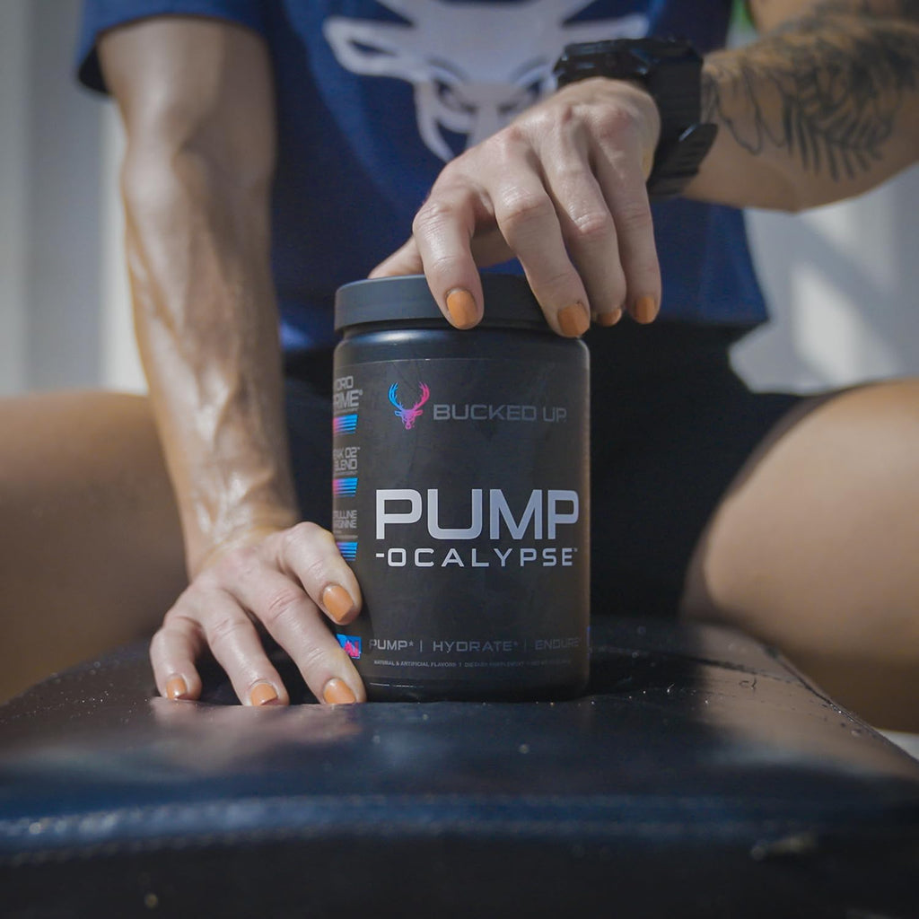 Pump-ocalypse Miami | Nitric Oxide and L Arginine Supplement with Citrulline Malate, GlycerPump | Ultimate N.O. Booster | Lean Muscle Support for Blood Flow, Vascularity, Hydration and Endurance