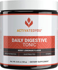 ACTIVATEDYOU Daily Digestive Tonic Kombucha - Support Healthy Digestion & Youthful, Long-Lasting Energy- Prebiotic Fiber, Probiotics, Postbiotics, Vitamin C, Berry Lemonade Flavor (30 Servings)