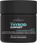 Livingood Daily Thyroid Support Supplement, 16-in-1 Wellness Blend with Adaptogenic Herbs, Iodine, Magnesium and Selenium, Thyroid Support for Women & Men, Vegetarian Capsules, Gluten Free, 60 Count