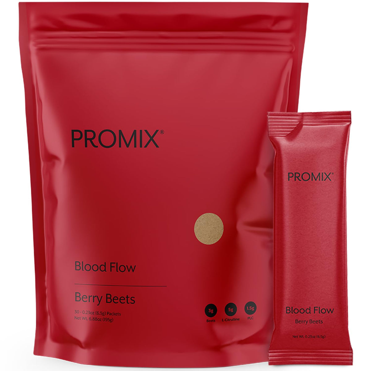 ProMix Nutrition Blood Flow - Nitric Oxide Supplement with Organic US Beet Root Powder - Cold Pressed, Low Temp Dehydration - 30 Servings