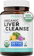 USDA Organic Milk Thistle and Dandelion Root - Silymarin Milk Thistle Liver Detox Cleanse Formula with Artichoke Extract for Comprehensive Liver Support - Vegan Non-GMO & Lab Verified (1 Month Supply)