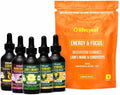 Life Cykel Premium Mushroom Extract Liquid Bundle – Lion’s Mane, Cordyceps, Reishi, Chaga, Turkey Tail & Shiitake (1oz Each) with Included Energy Gummies (10-Count), for Vitality & Mental Clarity