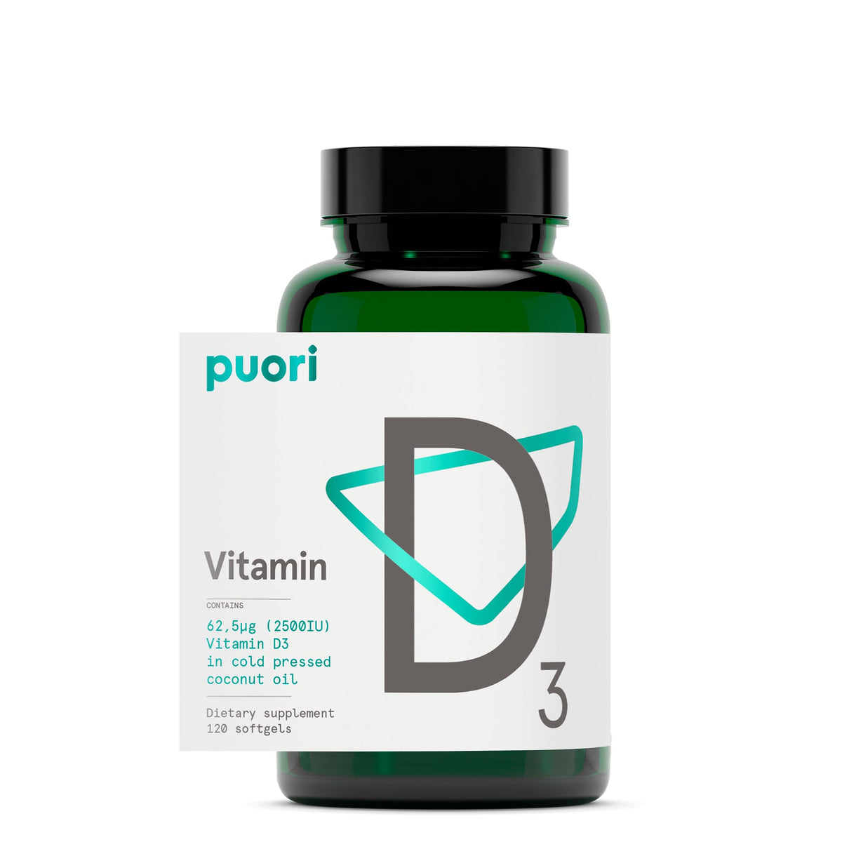 supplement products​Puori Vitamin D3 Softgels, 2500 IU (62.5 mcg) - Fast Absorbing Vitamin D3 Supplements for Immune System Support, Bone Health & Density and Healthy Muscle Functions - Non-GMO & Gluten-Free - 120 Count - JerryCherryUSA