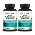 DAIKEN Mini Multivitamin, 60 Tablets, Enhanced with Lutein, Lycopene & Folic Acid, Time Released Multivitamin for Women & Men, Vegan & Easy to Swallow (Pack of 2)