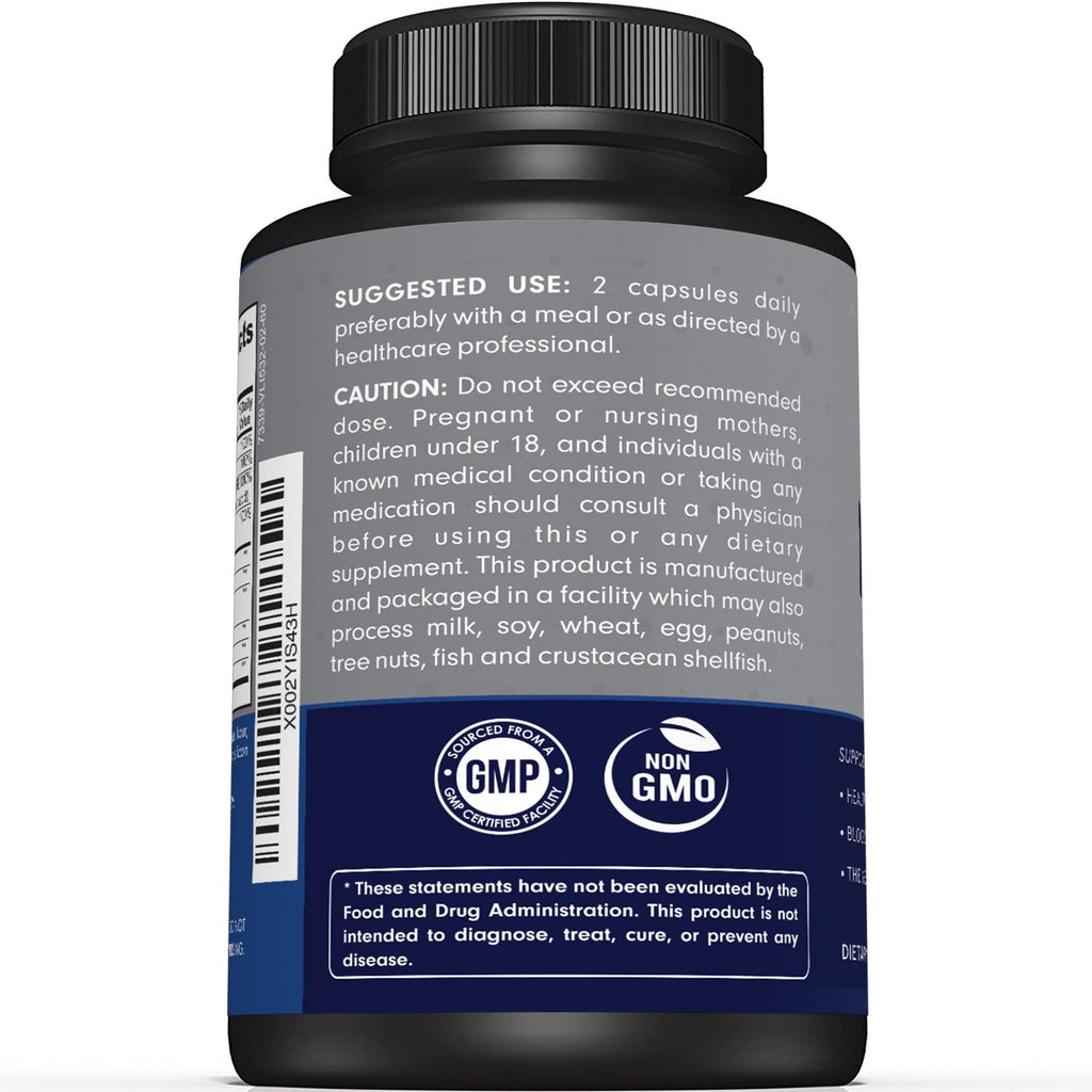 Premium Nerve Support Supplement – with Alpha Lipoic Acid (ALA) 600 mg, Acetyl-L-Carnitine (ALC) & Benfotiamine - Nerve Support Formula for Healthy Circulation, Feet, Hands & Toes - 60 Capsules