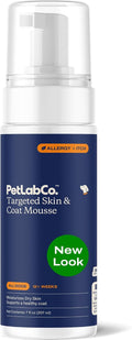 PetLab Co. Skin & Coat Mousse for Dogs, Leave-in Moisturizer, 7 fl oz | Fast-absorbing, deodorizing mousse to support dry or irritated skin comfort between baths, mess-free