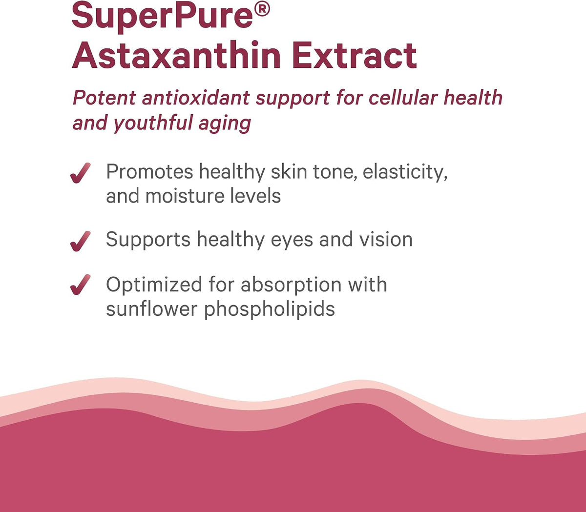 PURE SYNERGY SuperPure Astaxanthin Extract | Organic Astaxanthin from Algae with Sunflower Lecithin | Antioxidant Support for Skin and Eye Health (60 Capsules)