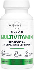 Type Zero Multivitamin Capsules (1,300mg) 120 Capsules, Vegetarian Friendly | With Probiotics + 22 Vitamins and Minerals, GMO-Free