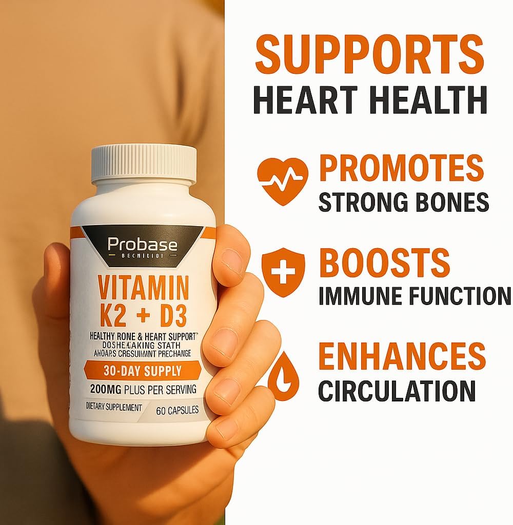 Probase Nutrition Vitamin K2 + D3 60 Capsules 30-Day Supply