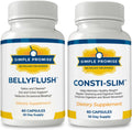 BellyFlush and Consti-Slim Bundle - Gut Support - Bentonite Clay, Psyllium | Dual Digestive Formula, For Comfortable Regularity, With Psyllium Husk and Milk Thistle, Two of Each Daily