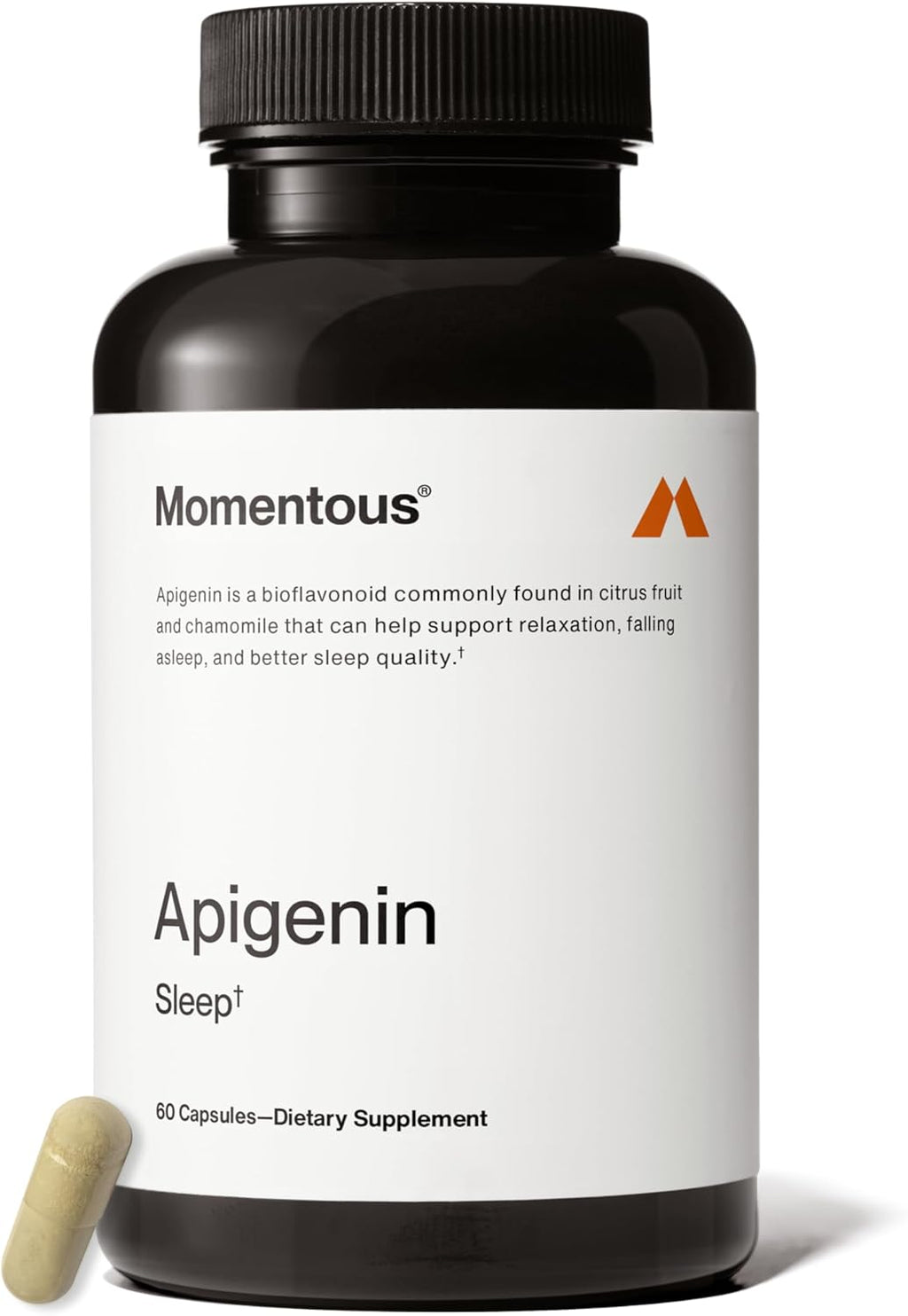 Momentous Apigenin Supplement - 50 mg per Capsule - NSF Certified for Sport - 60-Count