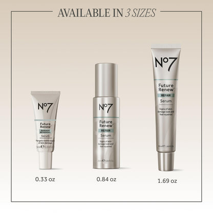 supplement products​No7 Future Renew Damage Reversal Anti Aging Serum for Face - Face Serum for Women with Peptides to Support Skin Repair - Helps Reduce Fine Lines, Wrinkles, JerryCherryUSA