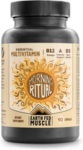 Earth Fed Muscle Morning Ritual Multivitamin for Men and Women | Supports General Health & Wellness, Multivitamin with Iron, Immune & Heart Support, 30 Day Supply, 60 Capsules