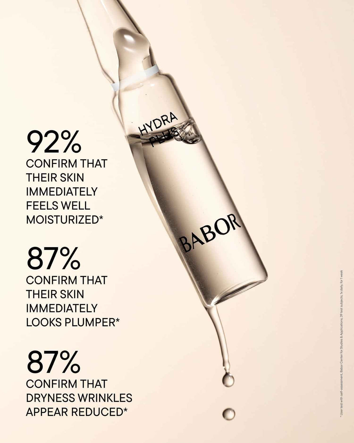 BABOR Hydra Plus Ampoule Concentrate, Moisturizing Skincare Capsule, Hyaluronic Acid Serum, Deeply Nourish to Plump and Smooth Skin,