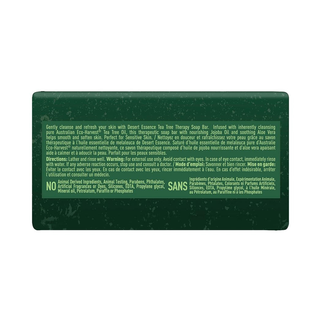 Desert Essence Tea Tree Therapy Soap Bar with Jojoba and Aloe, 5 oz
