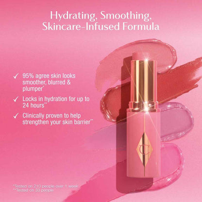 Charlotte Tilbury Unreal Healthy Glow Blush Stick - Buildable Cream Makeup with a Skincare-Infused Formula - Easy to Use, Blendable & Leaves Skin with a Luminous Sheen - Berry Glow