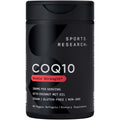 Sports Research CoQ10 (100mg) Enhanced w/Coconut Oil & Bioperine (Black Pepper) for Better Absorption | Vegan Certified, Non-GMO Verified (120 Veggie Softgels)