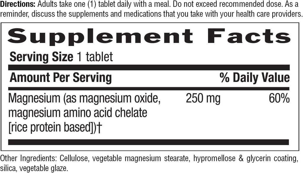 Country Life Chelated Magnesium 250 mg, 240 Tablets