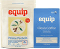 Equip Foods Prime Protein Powder Vanilla & Gold Standard Clean Coffee