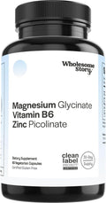 Zinc Picolinate, Magnesium Glycinate Supplements with P5P Vitamin B6 | Magnesium and Zinc Vitamin | Reproductive & Fertility Health, Hormone Balance, Immune System Support | 30 Day Supply