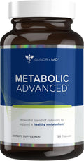 Gundry MD® Metabolic Advanced Nutrient Blend with Berberine, 60 Servings | Supports Healthy Metabolism, Energy Boosting, Sugar & Artificial Sweetener Free, with Zinc & Chromium, 2 Capsules Daily