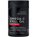 Sports Research Krill Oil Supplement with EPA & DHA Omega 3, Phospholipids & Astaxanthin from Antarctic Krill - Highest Concentration of Krill Oil for Men & Women - 1000mg, 60 Softgel Capsules
