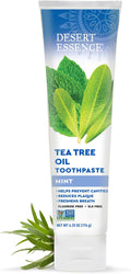 Desert Essence Tea Tree Oil Mint Toothpaste, Fluoride Free, 6.25 oz