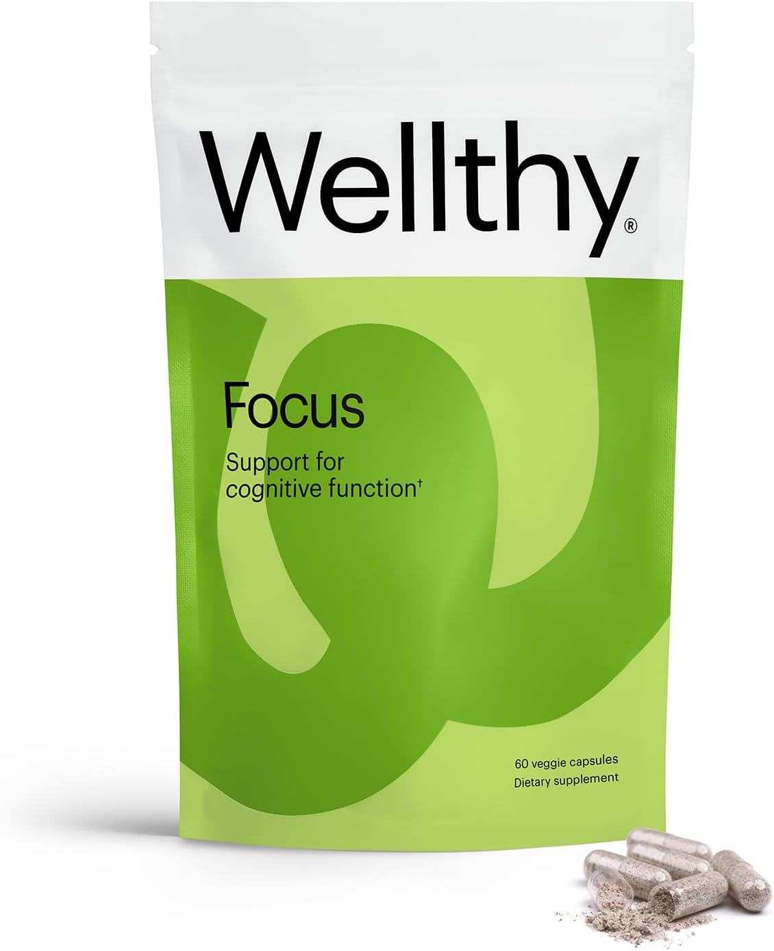 Wellthy Focus Cognitive Function, Focus, and Memory Supplement for Memory, Creativity, and Motivation (30 Days)