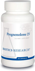 Biotics Research Pregnenolone 25-25 mg Pregnenolone Support, Memory & Hormone Balance, Hormone Precursor or Parent Hormone. 90 Capsules