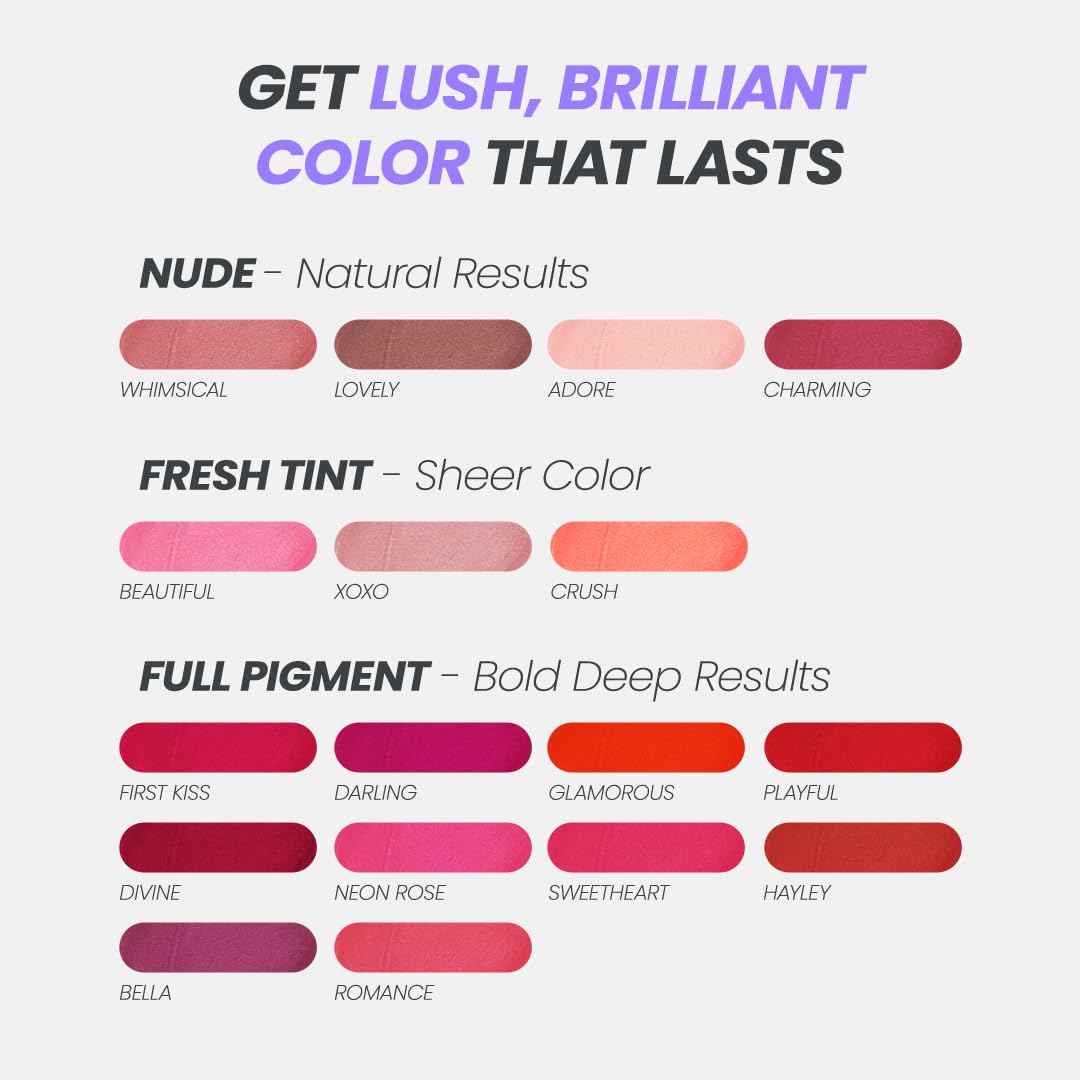 Wonderskin Wonder Blading All Day Lip Stain Peel Off Masque and Reveal Kit - Long Lasting, Waterproof Nude Lip Tint, Transfer Proof Natural Makeup Stain Kit (Bella)