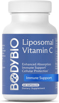 BodyBio Liposomal Vitamin C - High Absorption for Immune & Cellular Health | Pure Ascorbic Acid with Maximum Absorption