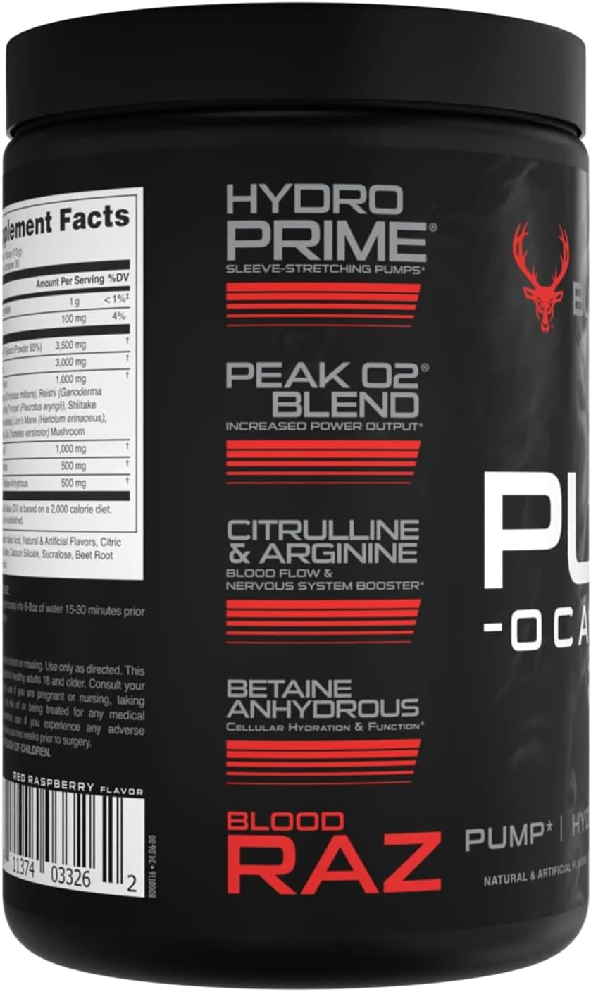 Pump-ocalypse Blood Raz | Nitric Oxide and L Arginine Supplement with Citrulline Malate, GlycerPump | Ultimate N.O. Booster | Lean Muscle Support for Blood Flow, Vascularity, Hydration and Endurance